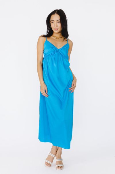 Blue Women Dresses Bohme Simple Lainey Midi Dress