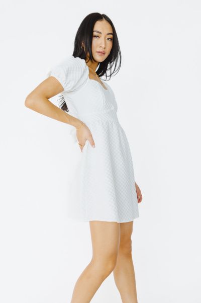 Bohme Spacious Dresses White Women Oceana Mini Dress In White - Final Sale