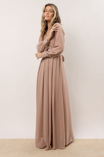 Bohme Veronica Maxi Dress In Taupe - Final Sale Women Dresses Advance Taupe