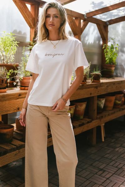 Tops Women Bohme White Buy Bonjour T-Shirt