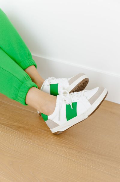 Bohme Efficient Loungewear Emerald Women Nemesia Court Sneakers In Emerald