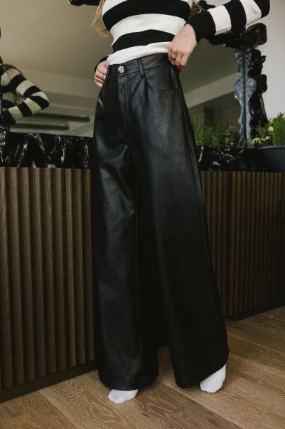 Pants Women Bohme Accessible Rory Vegan Leather Pants Black