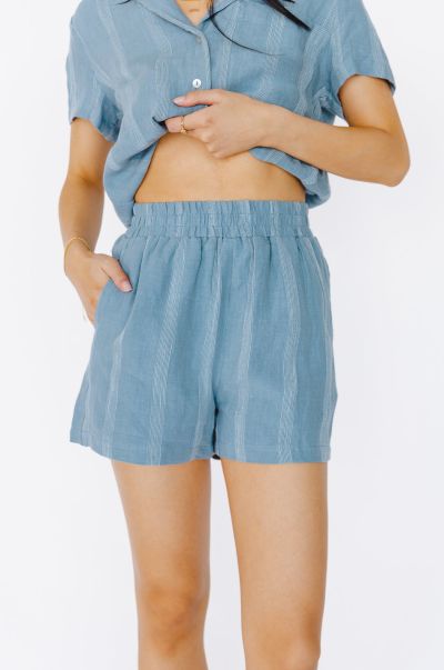 Shorts Cheap Bohme Blue Maddox Shorts In Blue - Final Sale Women
