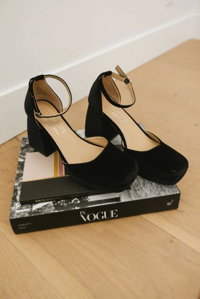 Bohme Exclusive Black Misha Platform Heels Shoes Women