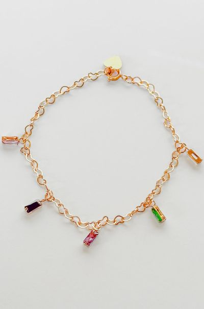 Uncompromising Bohme Iris Heart Chain Bracelet Jewelry Gold Women